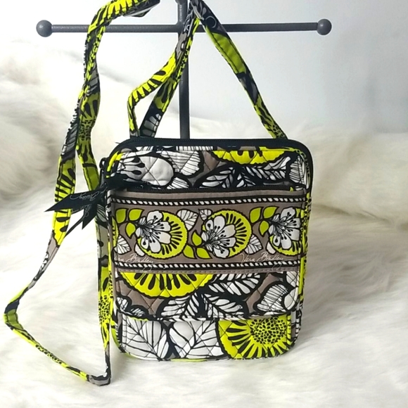 VERA BRADLEY Handbags - VERA BRADLEY CROSSBODY BAG BLACK AND YELLOW